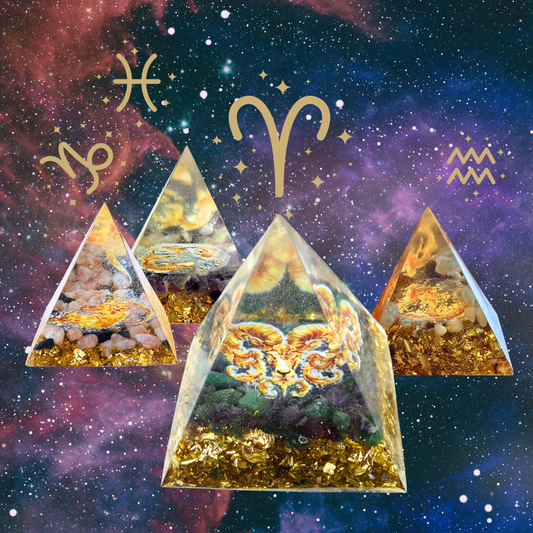 Orgonit Pyramide "Sternzeichen"