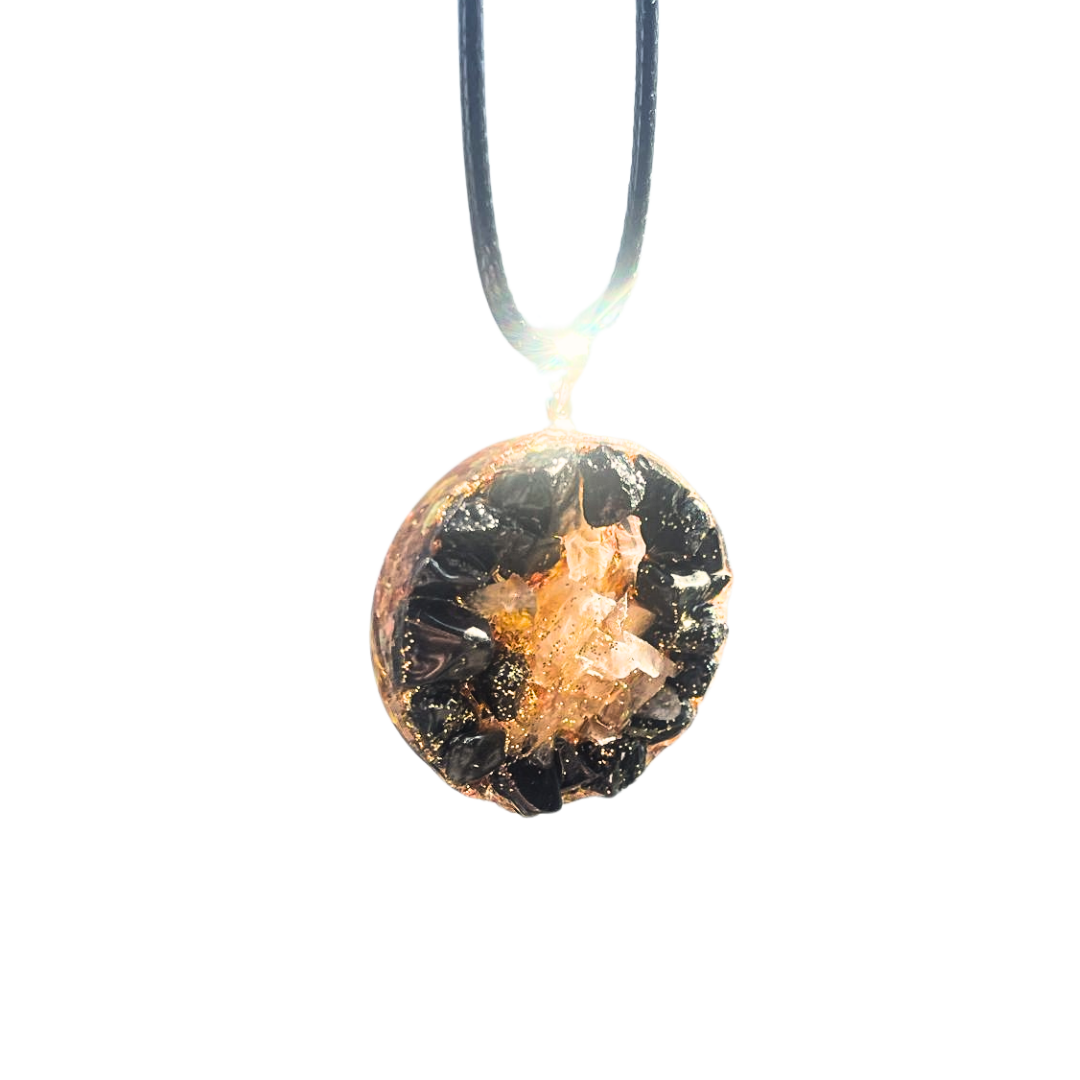 Médaillon Orgonite Onyx - Libérer le Potentiel