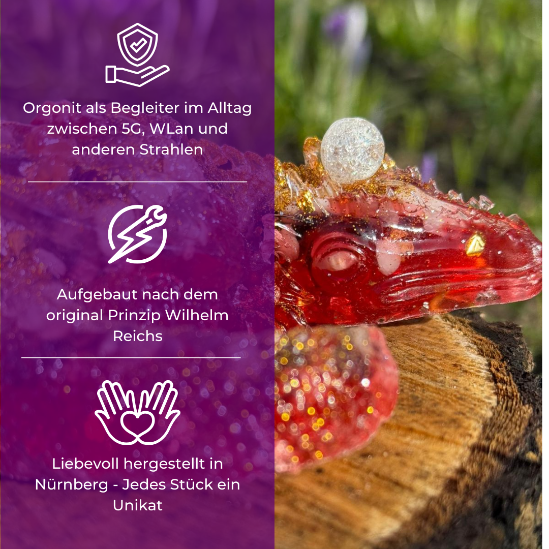 Orgonit Wunschfeuer-Drache