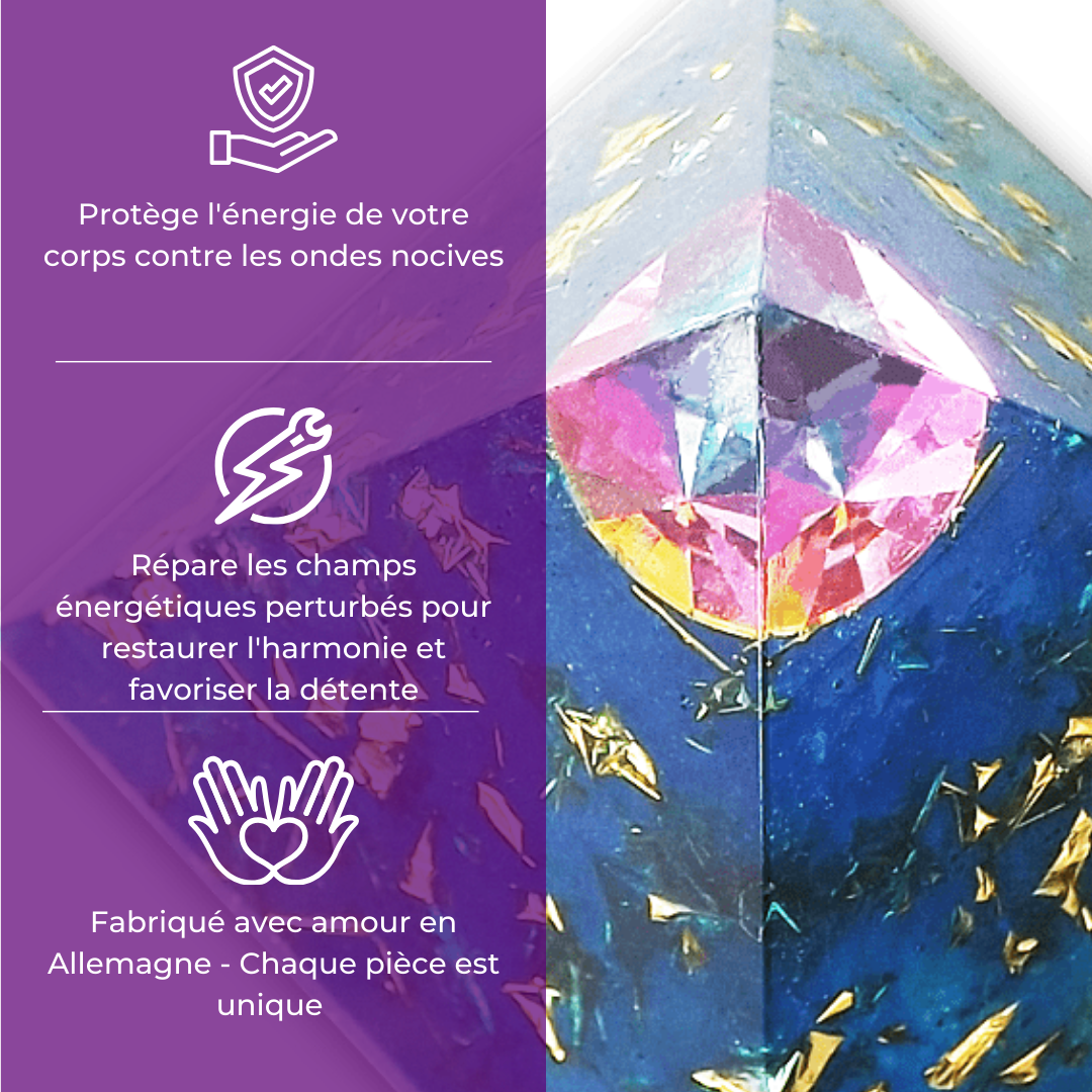 Pyramide Orgonite Œil d'Atlantis - Focus, Clarté
