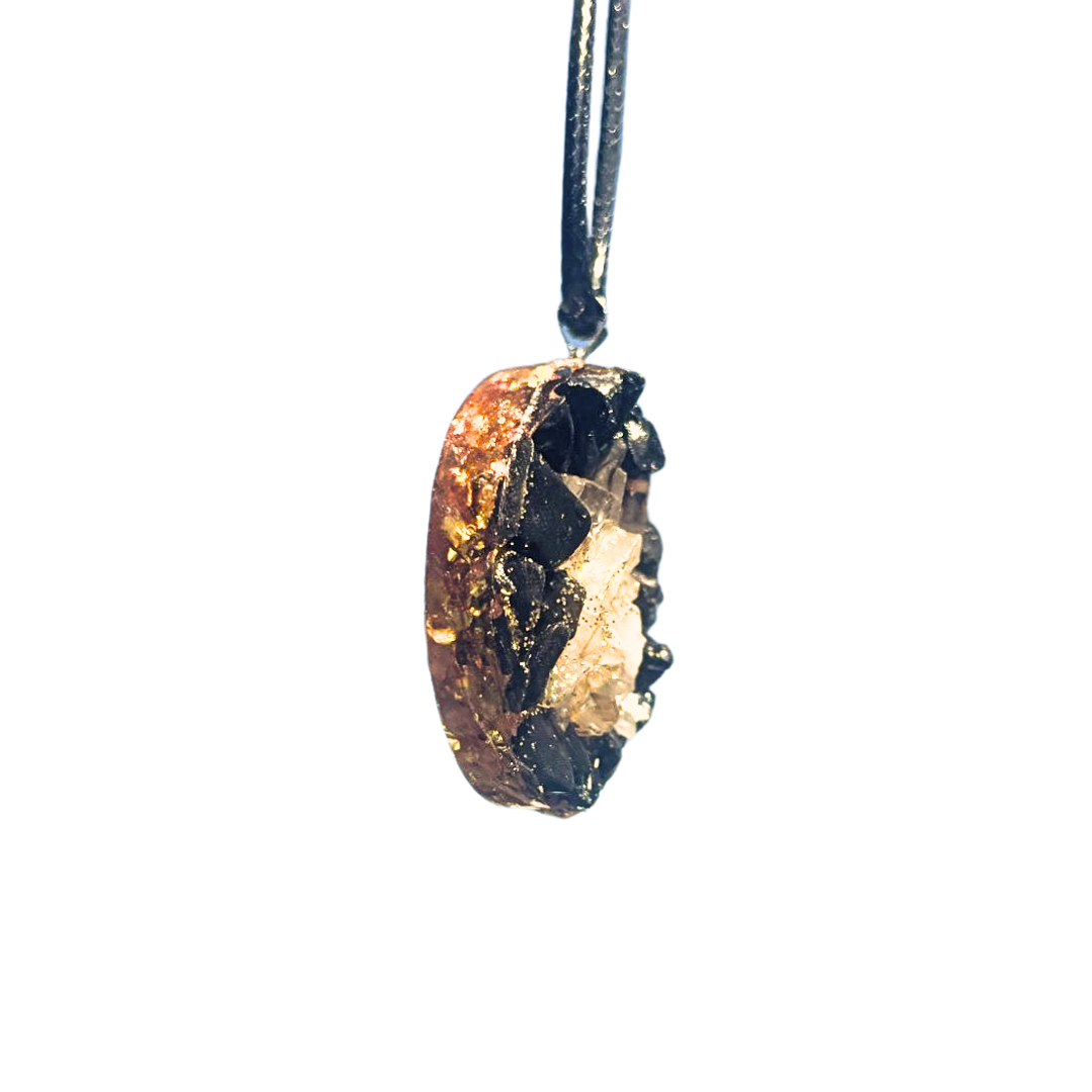 Médaillon Orgonite Onyx - Libérer le Potentiel