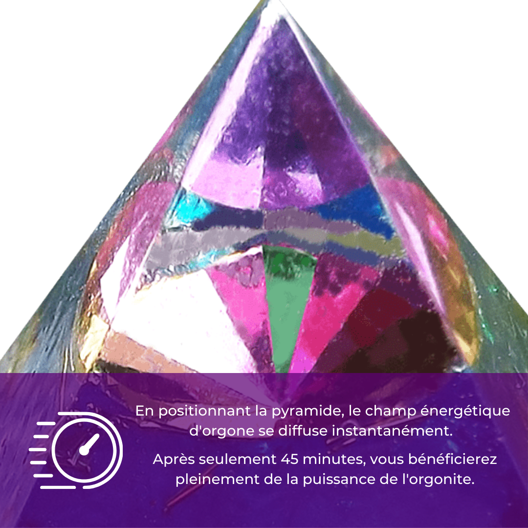 Pyramide Orgonite Œil d'Atlantis - Focus, Clarté