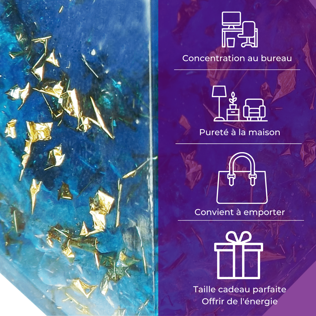 Pyramide Orgonite Œil d'Atlantis - Focus, Clarté