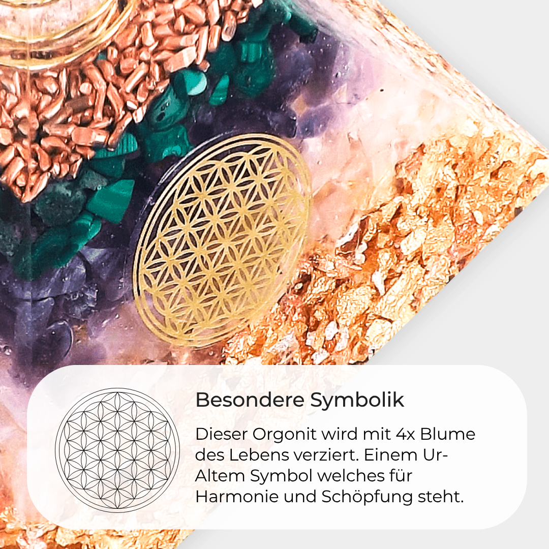 Orgon Generator Pyramide - Amethyst & Rosenquartz