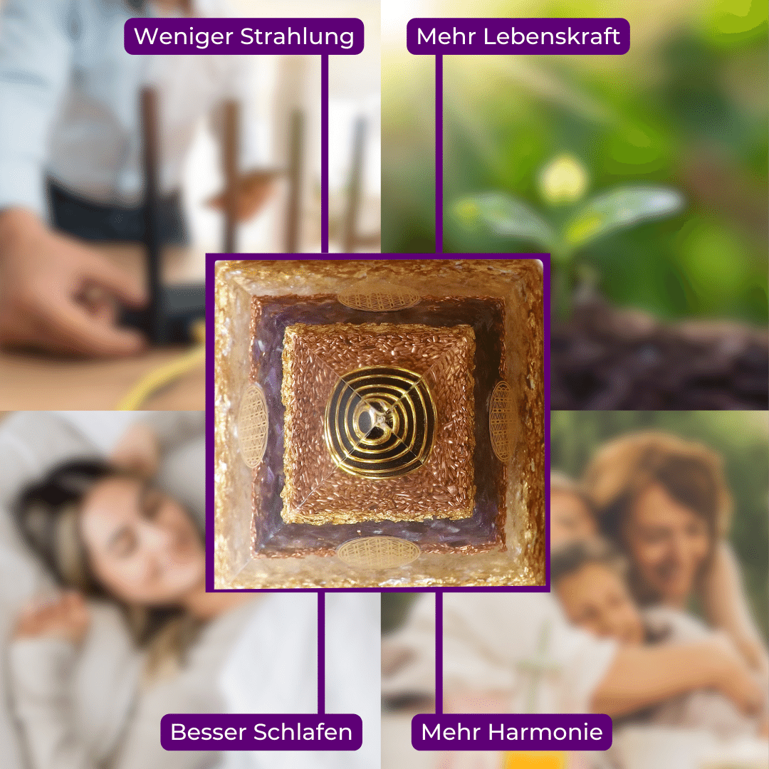 Orgon Generator Pyramide Groß - Innere Harmonie, Zellschutz