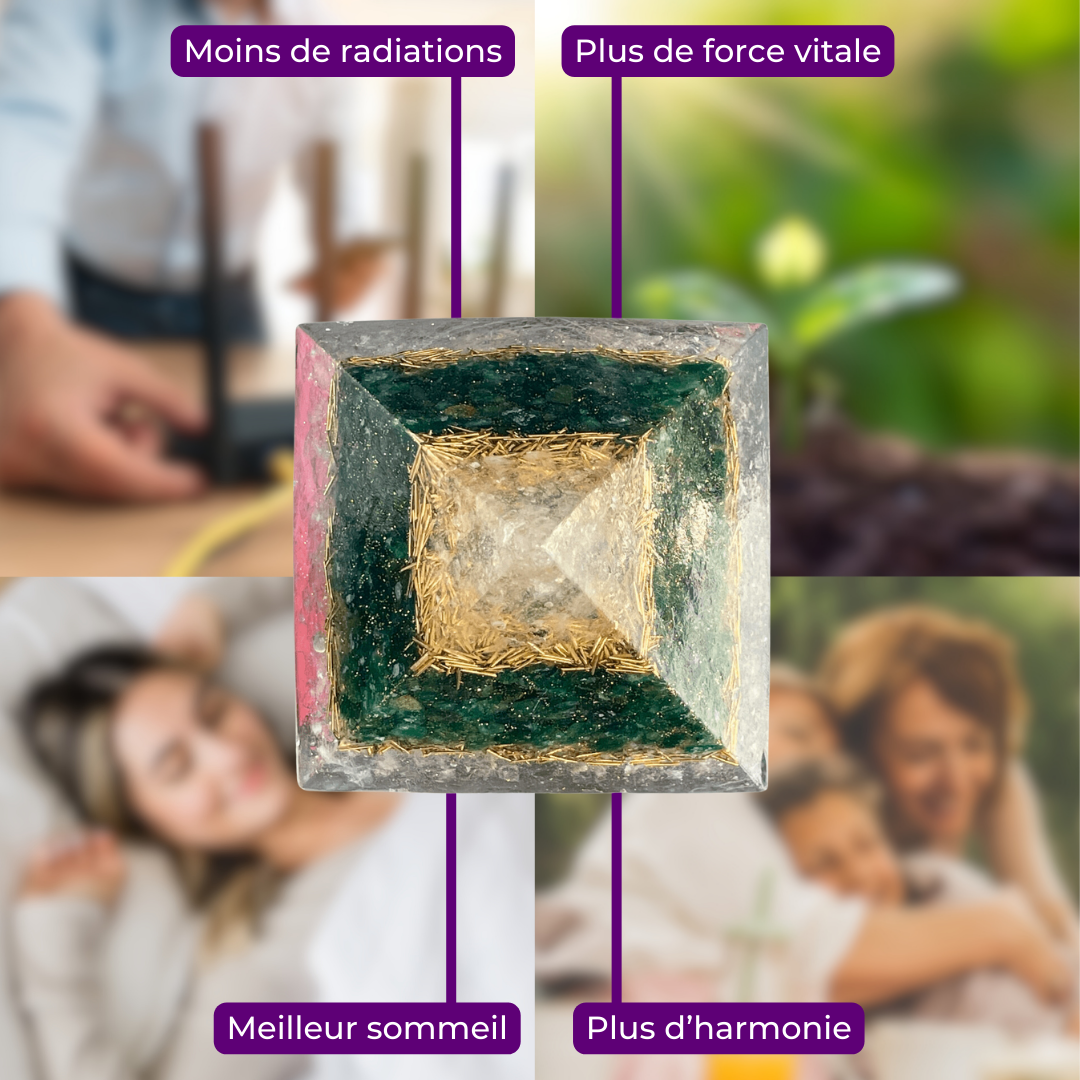 Pyramide Générateur d'Orgonite - Accomplissement, Manifestation