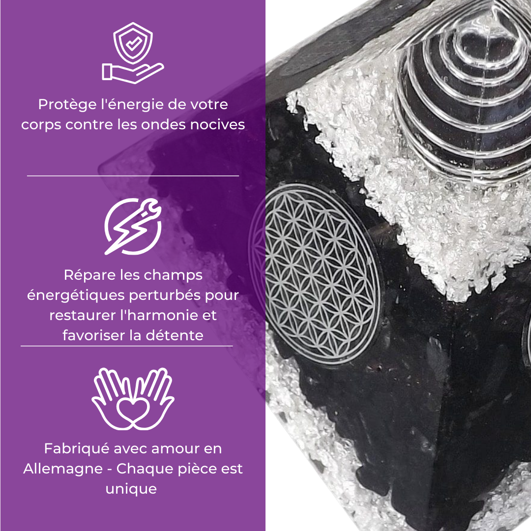 Pyramide en Shungite Noble - Bouclier de Protection, Régénération