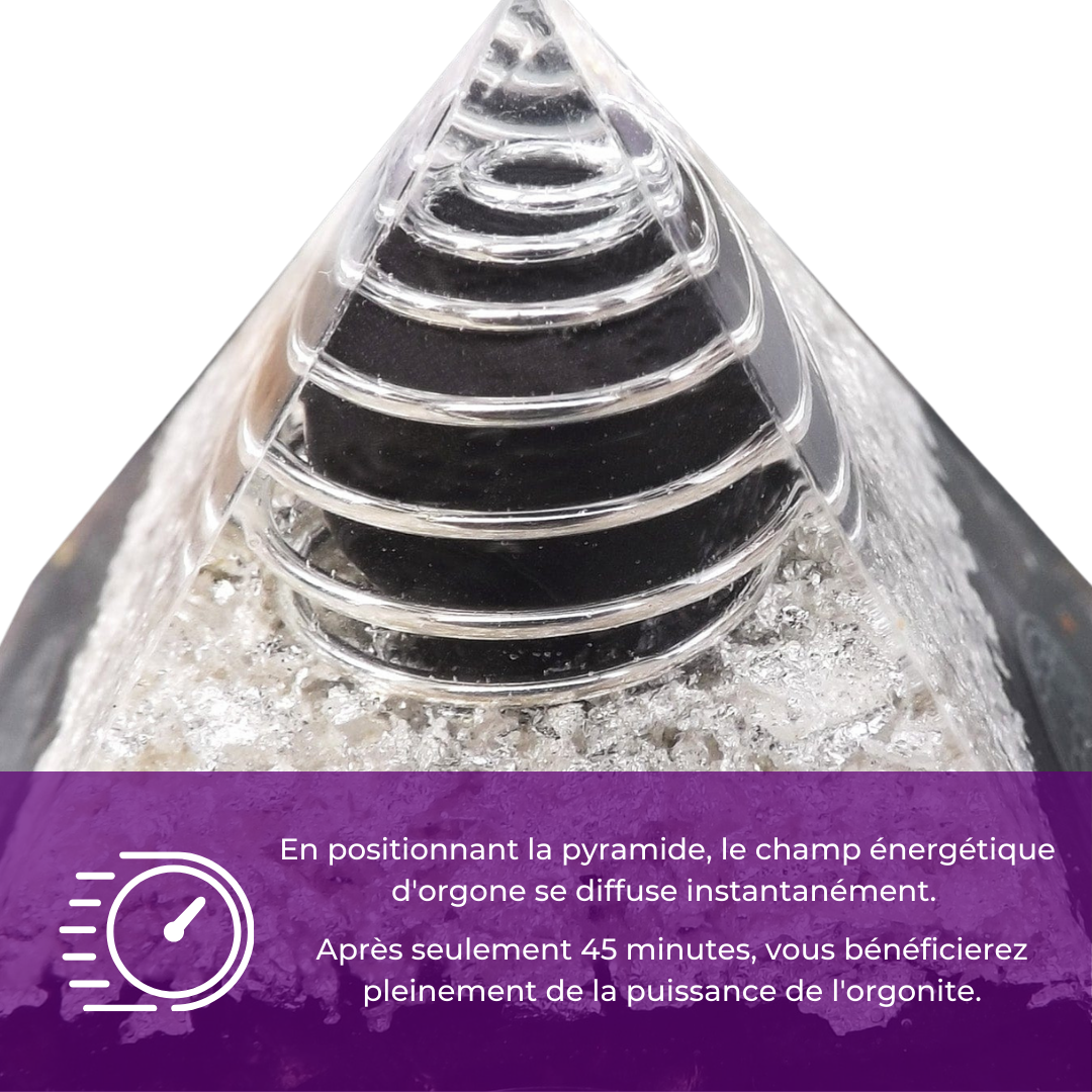 Pyramide en Shungite Noble - Bouclier de Protection, Régénération