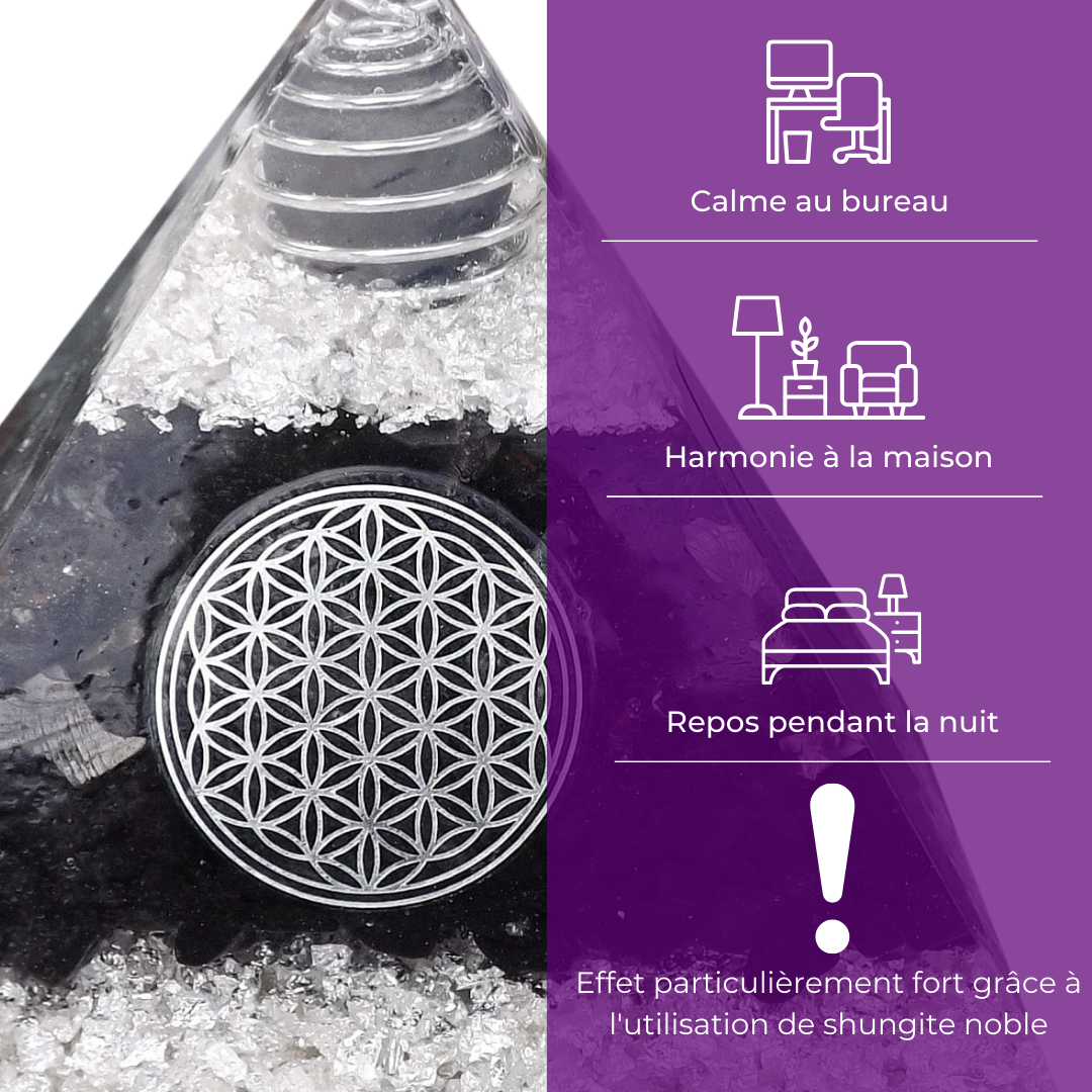 Pyramide en Shungite Noble - Bouclier de Protection, Régénération