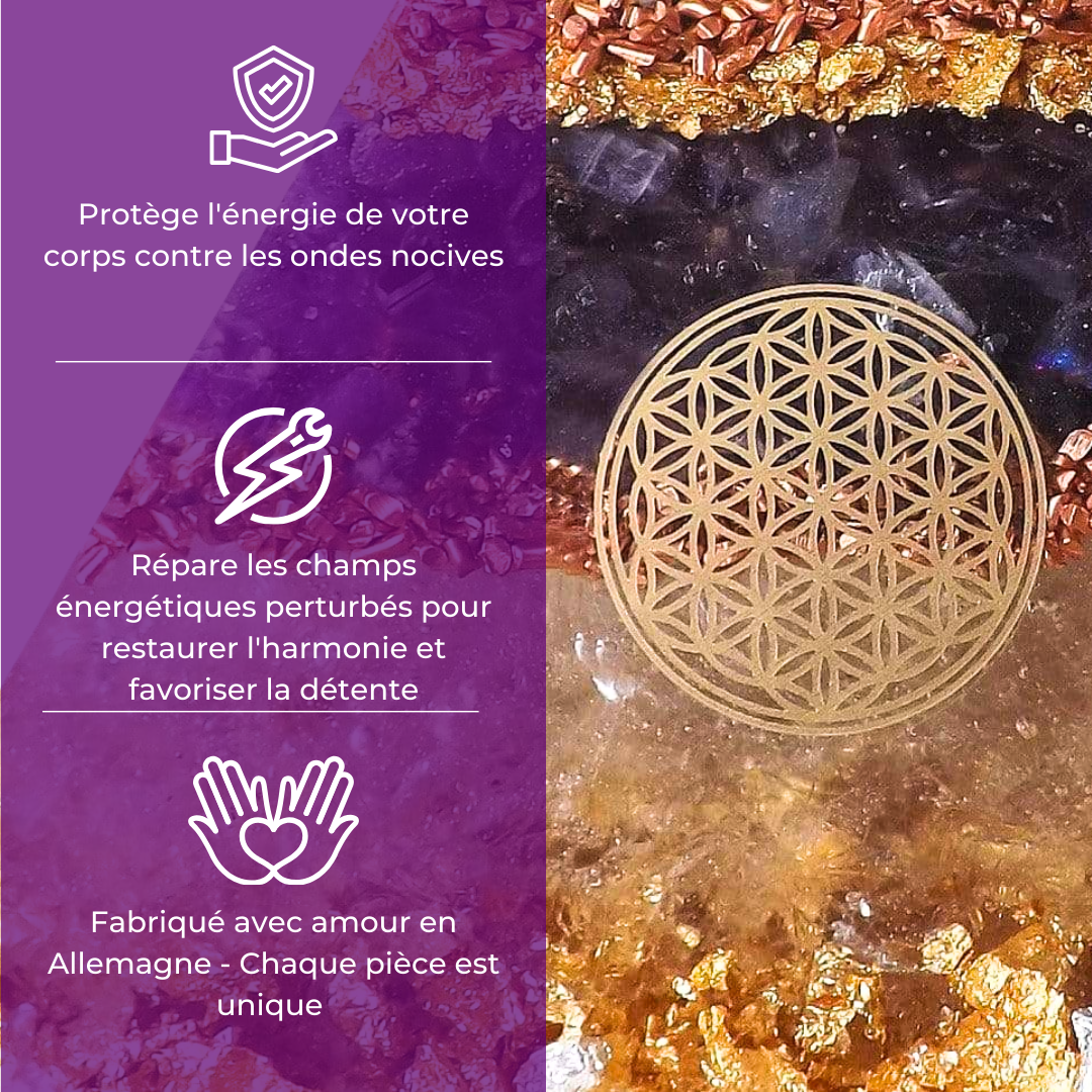 Pyramide Générateur d'Orgone Grande Taille - Harmonie Intérieure, Protection Cellulaire