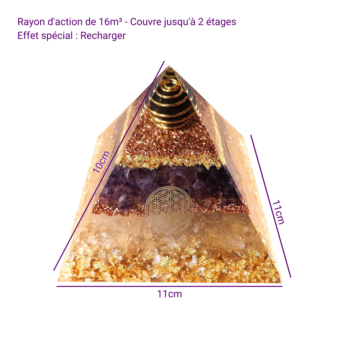 Pyramide Générateur d'Orgone Grande Taille - Harmonie Intérieure, Protection Cellulaire