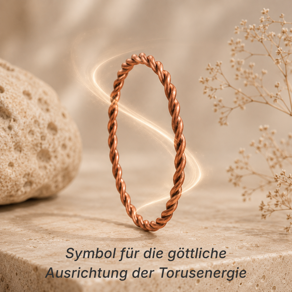 Göttliche Ausrichtung - Kupfer Cubit Tensorring