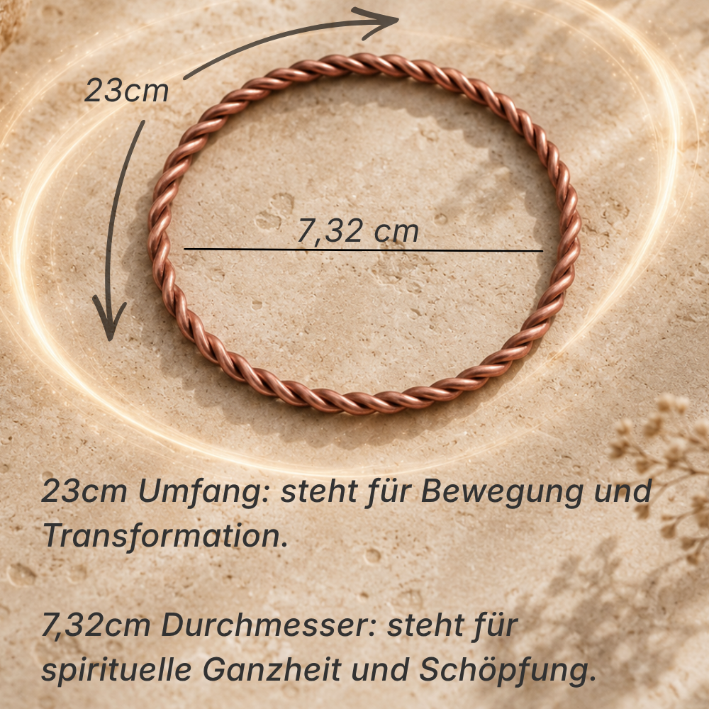 Göttliche Ausrichtung - Kupfer Cubit Tensorring
