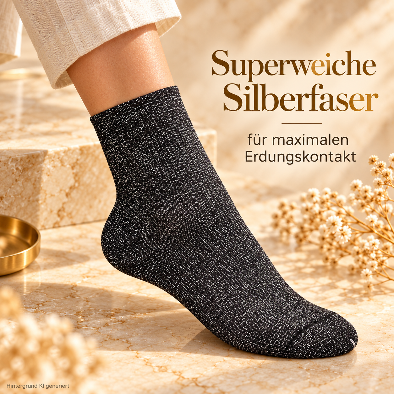 Sonderverkauf-Angebot: Erdungs-Socken mit aus Pflanzen- und Silberfaser