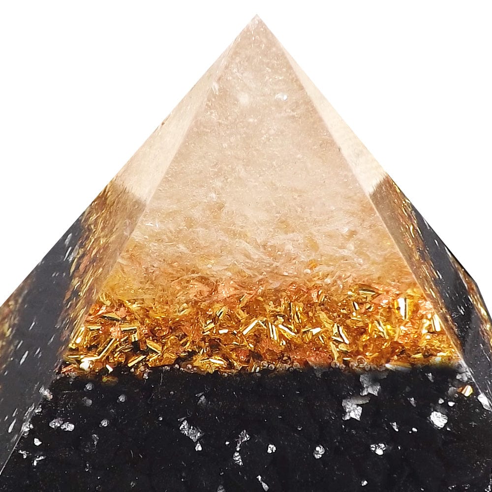 Orgonic Art Gold Obsidian Orgonitpyramide - Intuition, Verborgene Stärken Kraftvolles Orgonit Wilhelm Reich Orgon